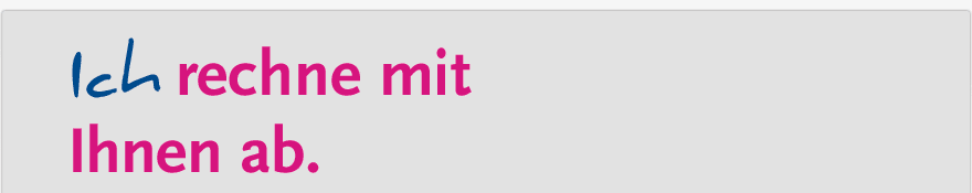 Rechnen Sie mit mir.